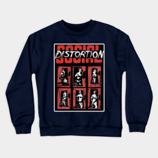 Women posed social distortion Crewneck Sweatshirt